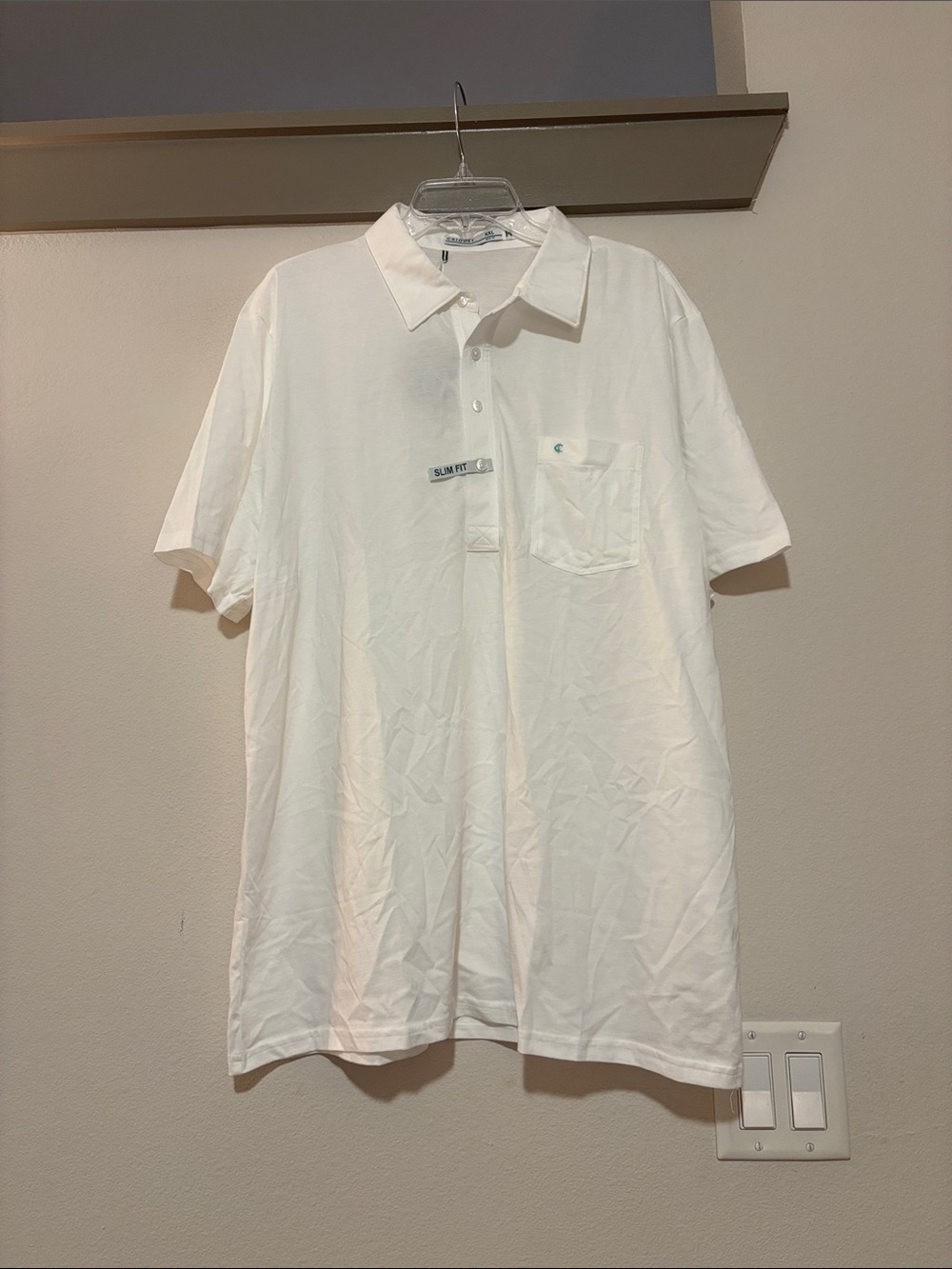 Criquet Men’s White 100% Pima Cotton Slim Fit Polo Shirt SZ XXL NWT